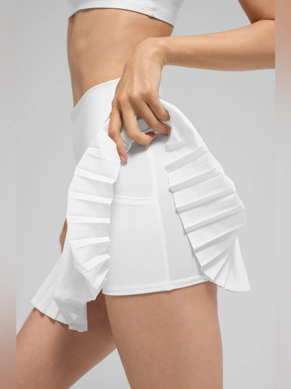 ALO Yoga Grand Slam Tennis Skirt White